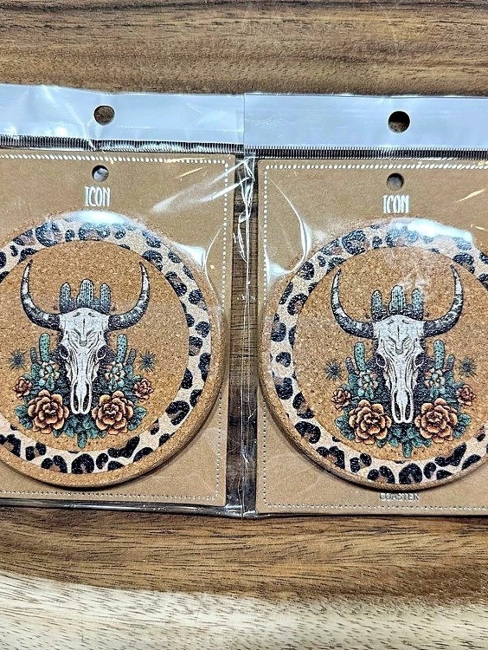 Icon round skull coasters